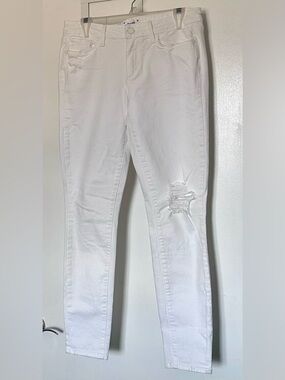 PAIGE White Verdugo Ultra Skinny Jeans with Distressed Knee